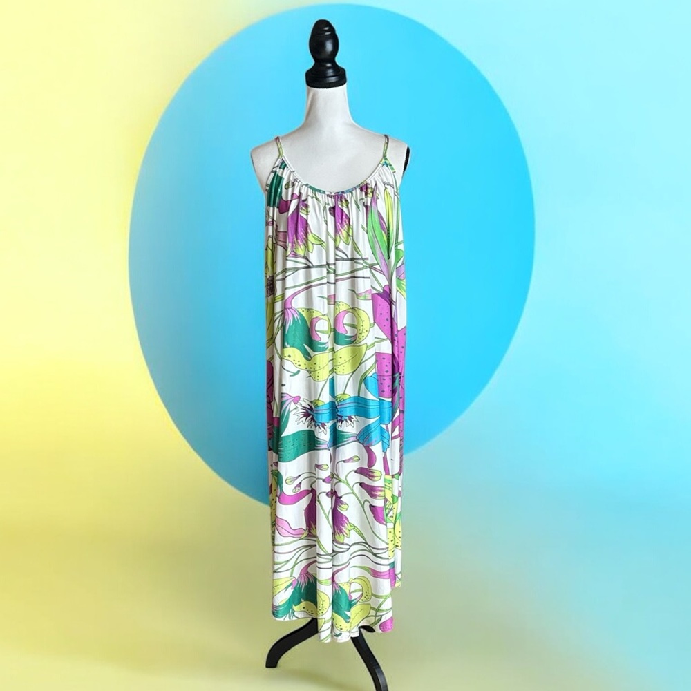 Lily by Firmiana Colorful Abstract Sleeveless Wideleg Jumpsuit XL